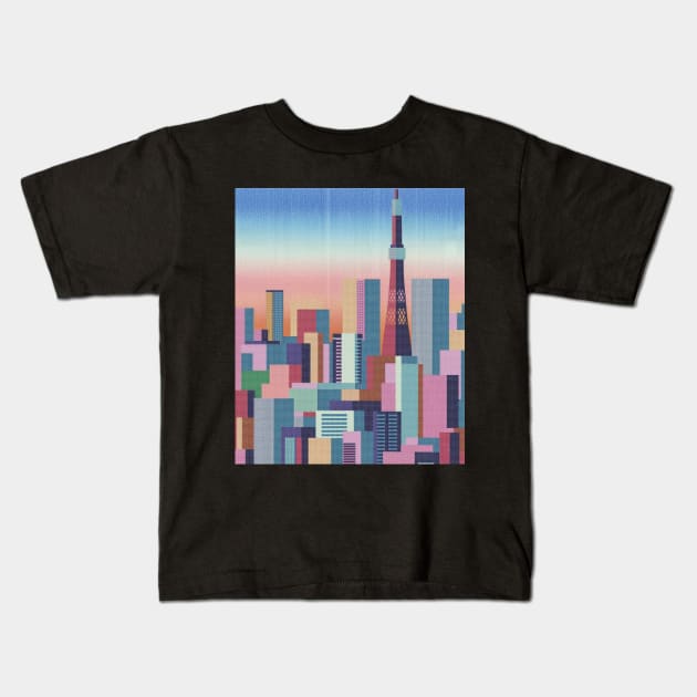 Hello Tokiyo - Future City Kids T-Shirt by AnimeVision